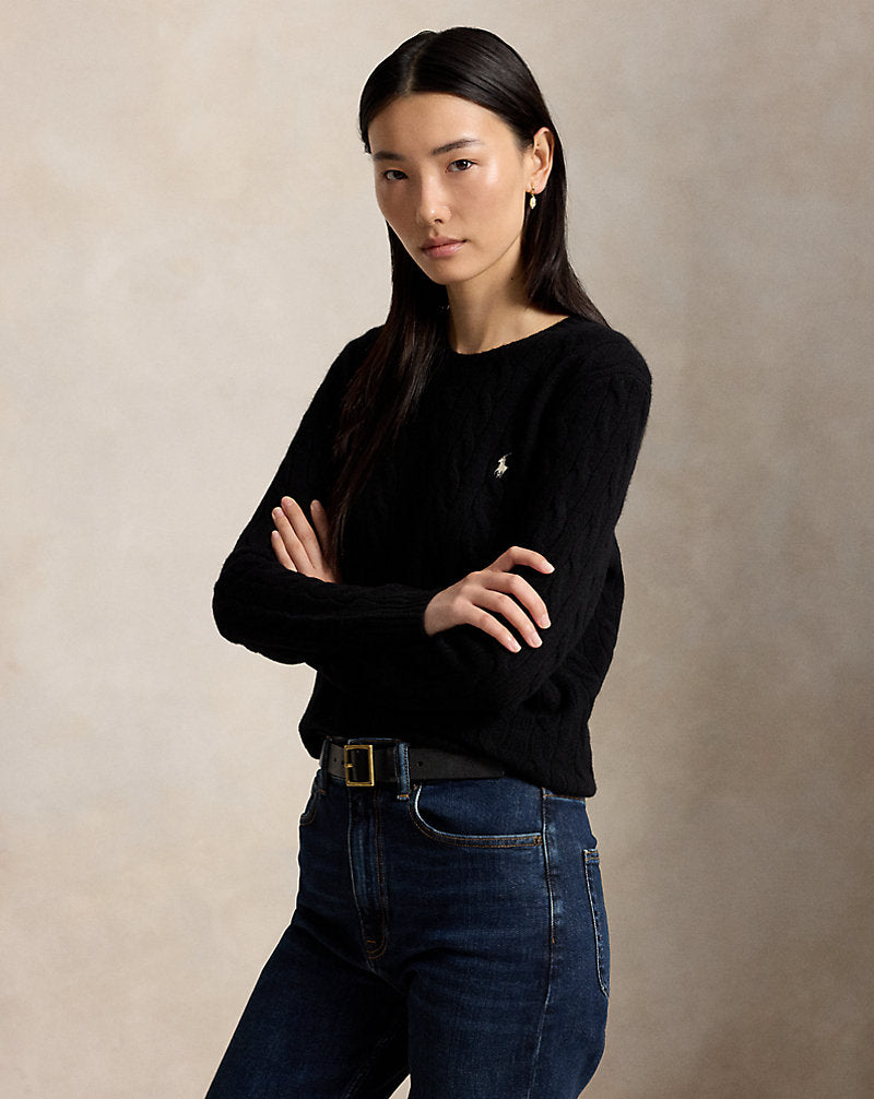 Cable Wool-Cashmere Crewneck Jumper