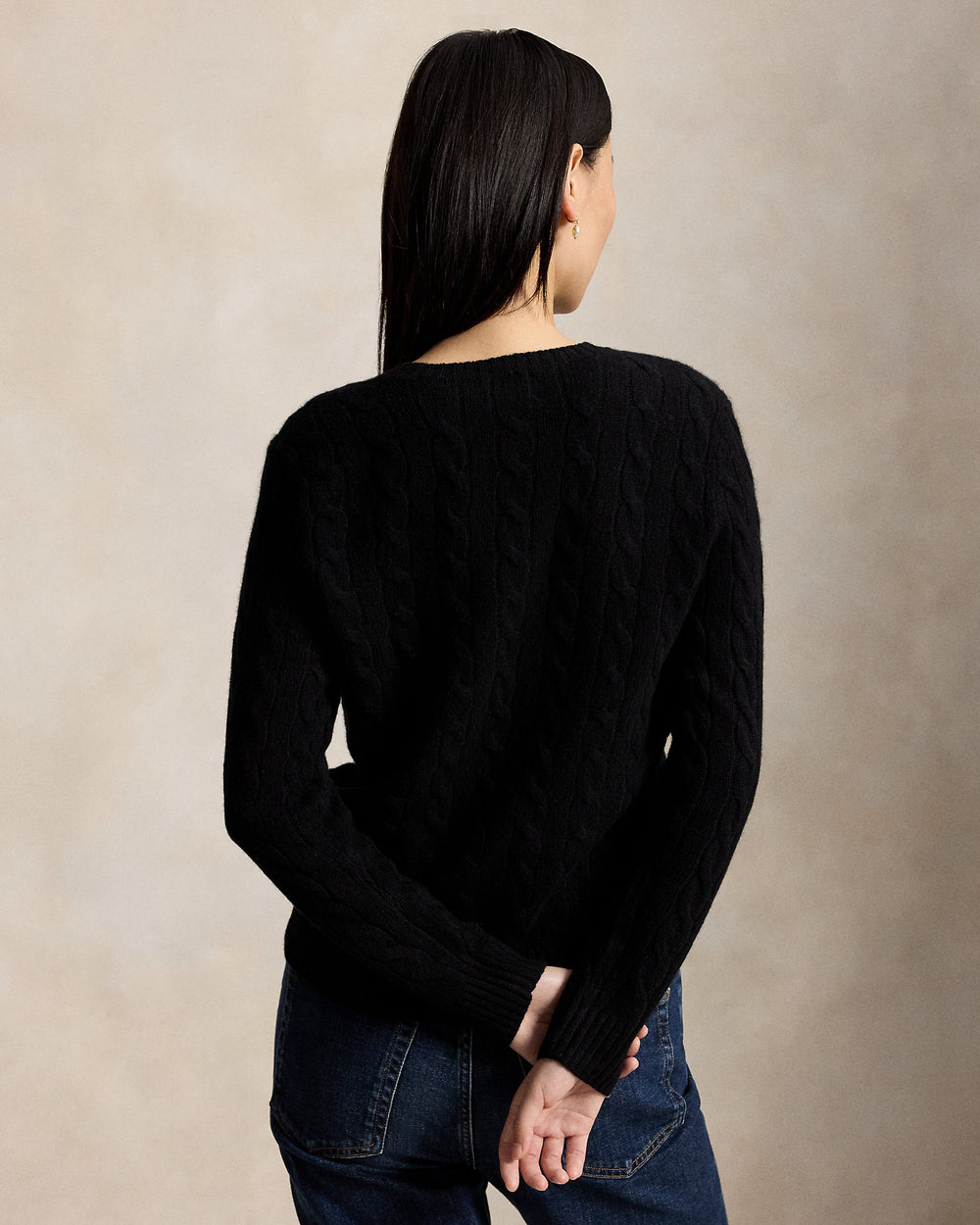 Cable Wool-Cashmere Crewneck Jumper