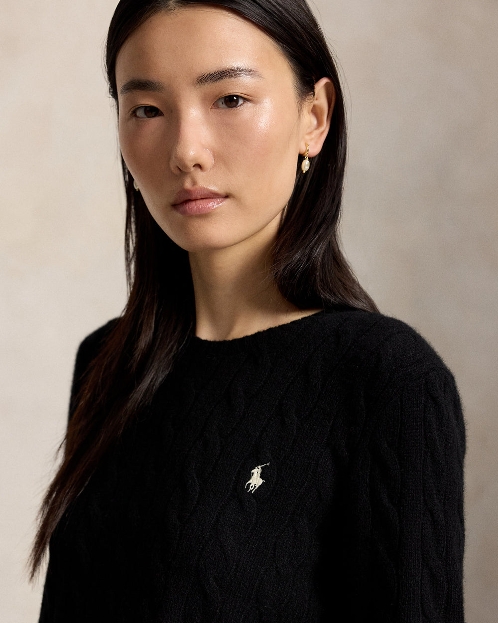 Cable Wool-Cashmere Crewneck Jumper